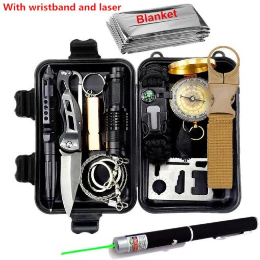 Outdoor Camping Emergency Survival Gear Kit 9